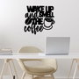 Wallity Wake up Coffee Escultura de Pared de Metal Negra